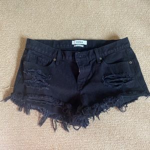 PISTOLA Gigi low rise cut off short in Onyx